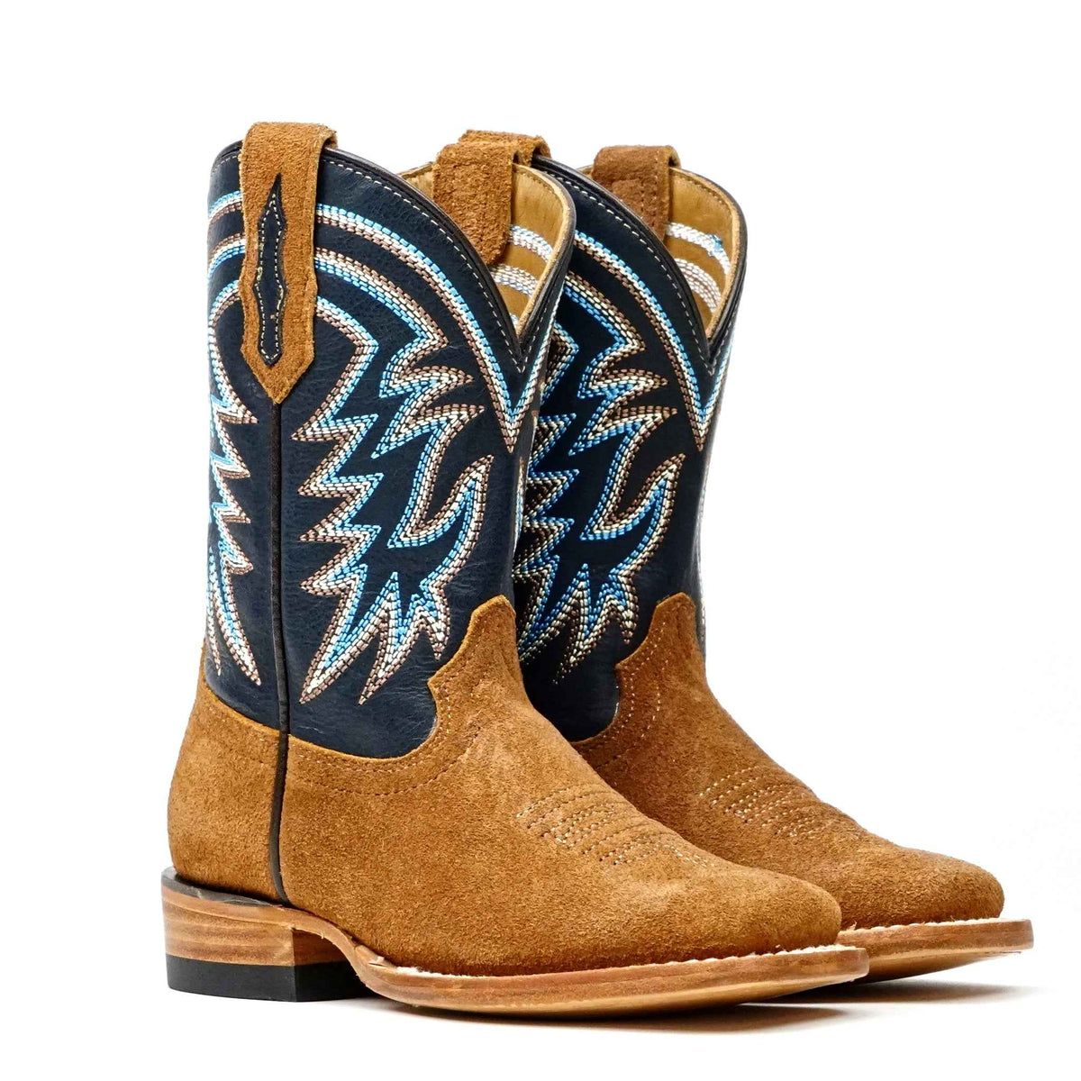 Kids Almond Roughout Boots - Square Toe (E3002) - Gomez Western Wear