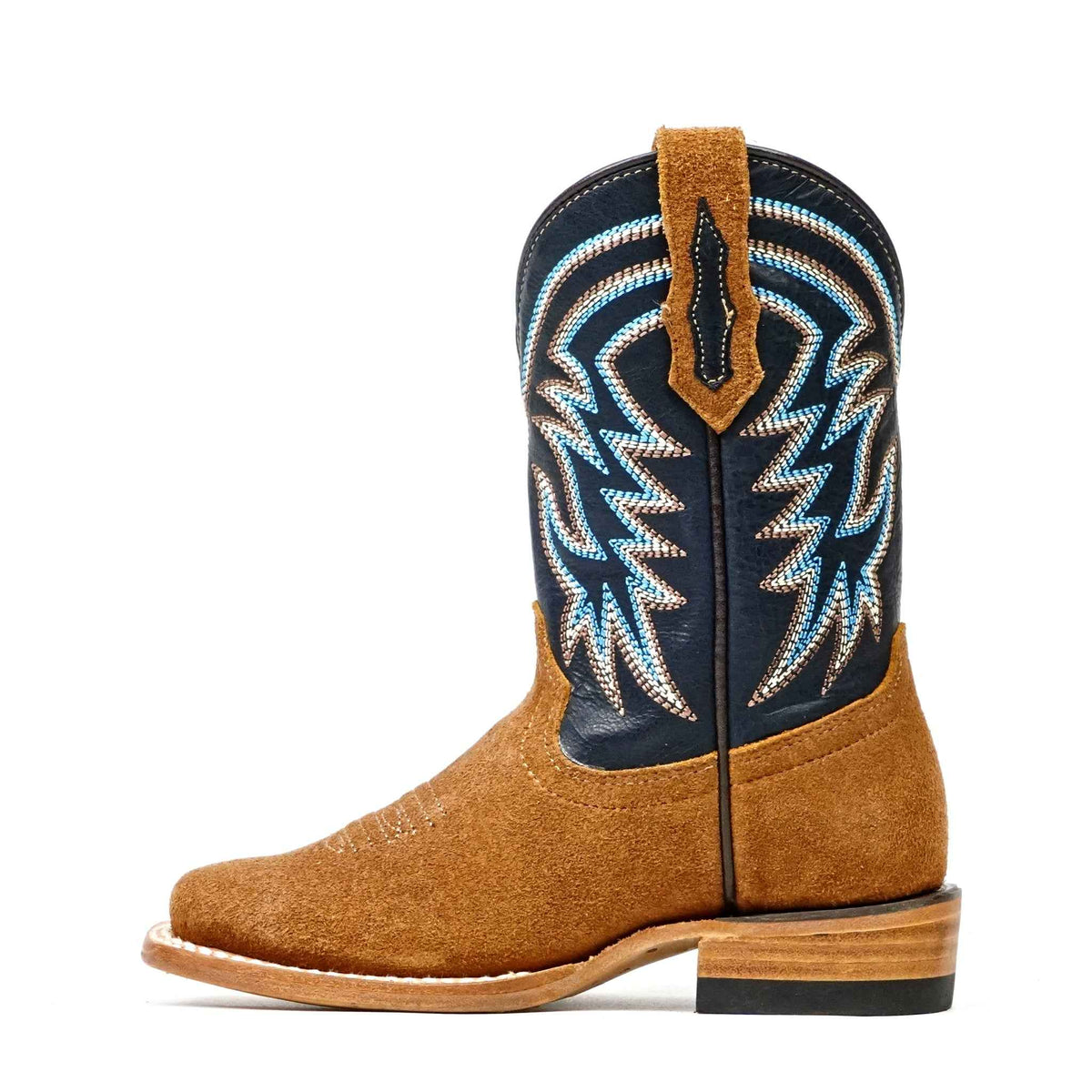 Kids Almond Roughout Boots - Square Toe (E3002) - Gomez Western Wear