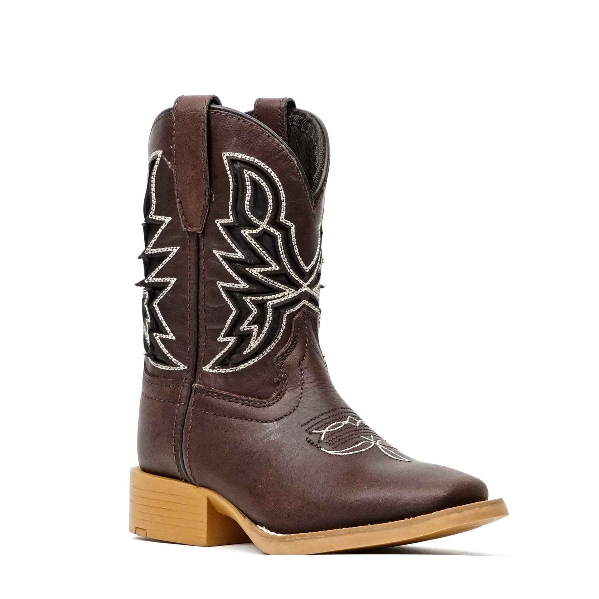 Kids Brown Leather Boots - Slip-Resistant Sole - Square Toe (TCK016) - Gomez Western Wear