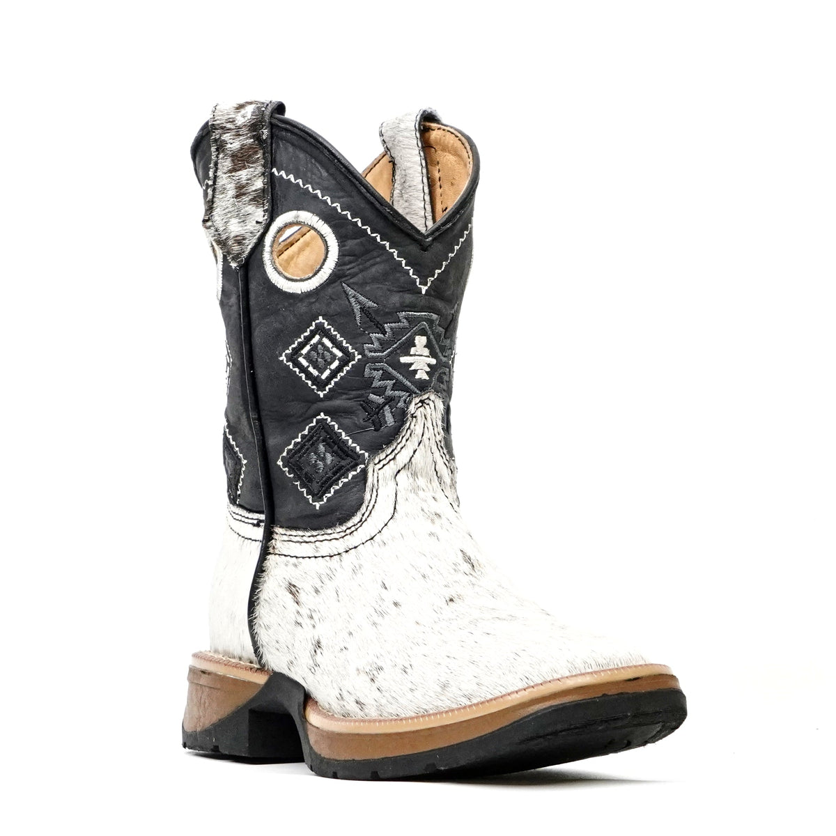 Kids Cowhair Boots- Double Density Sole - Square Toe - Gomez Western Wear