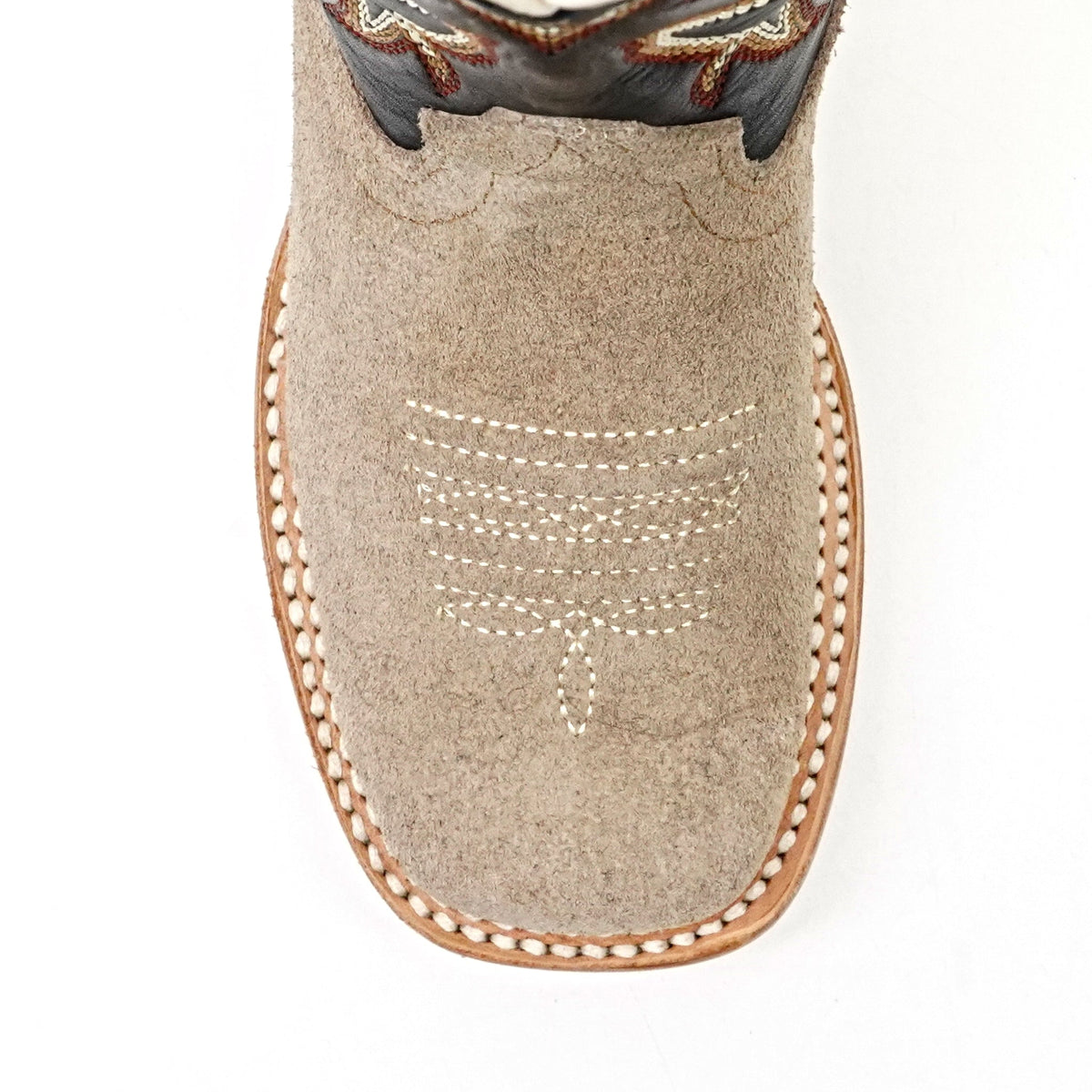 Kids Khaki Roughout Boots - Square Toe (E3002) - Gomez Western Wear