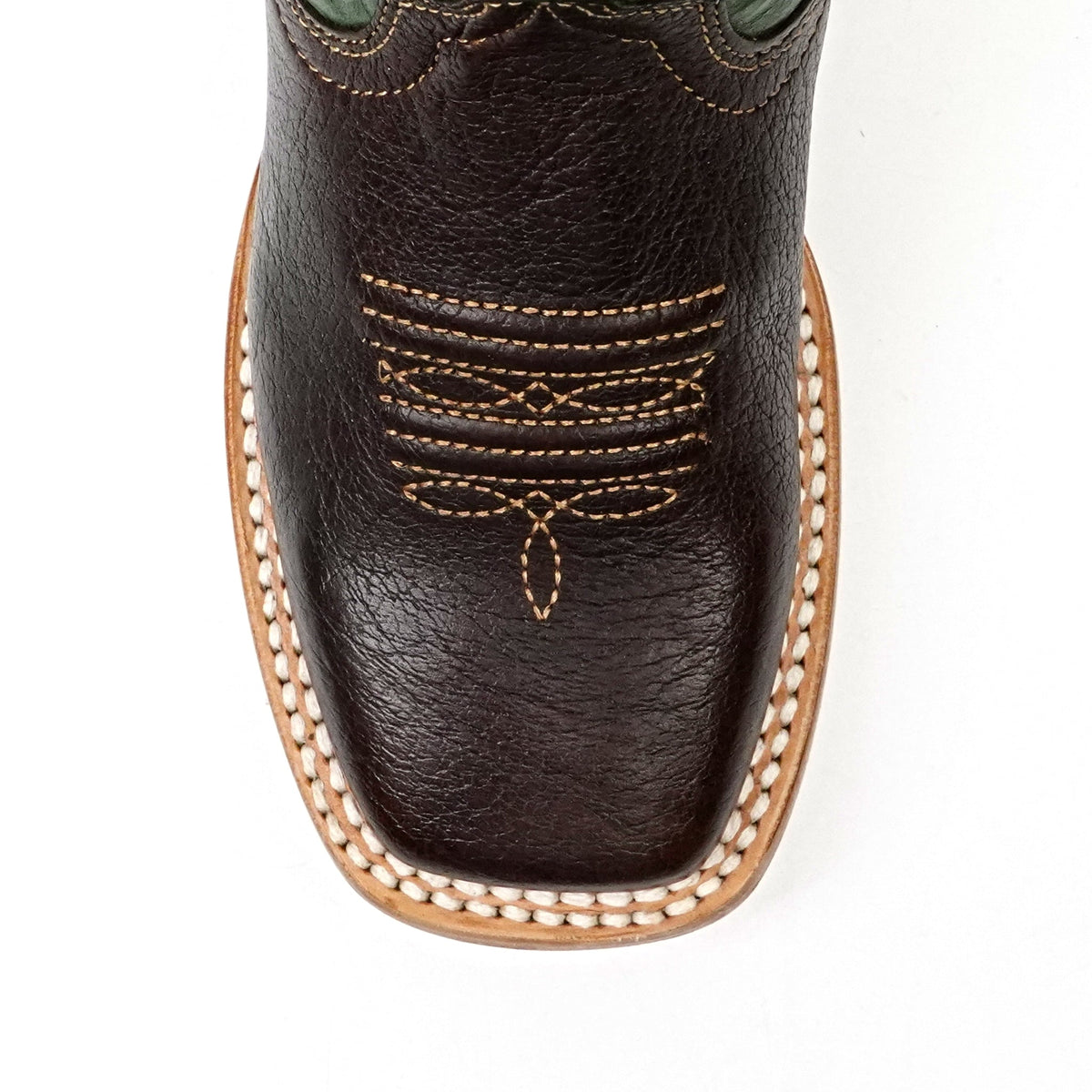 Kids Shrunken Choco Leather Boots - Square Toe (E3002) - Gomez Western Wear