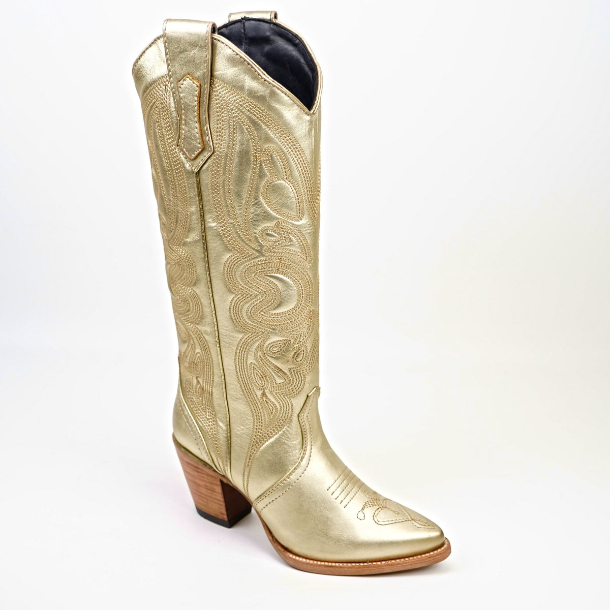 Linda Rose Gold - Tall Shaft - Snip Toe - Gomez Western Wear
