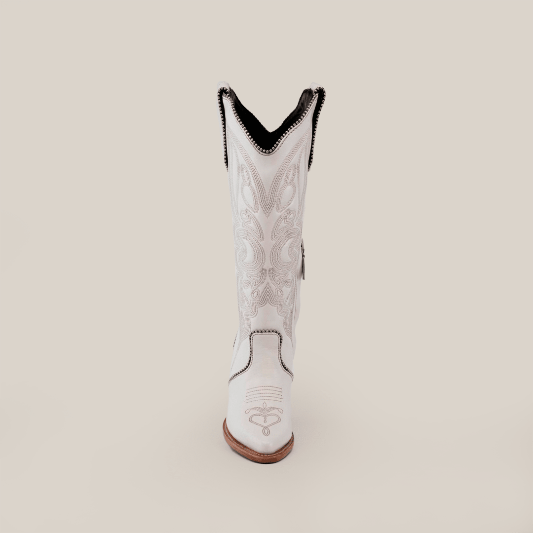 Linda Tall Shaft Frost White - J Toe - Gomez Western Wear
