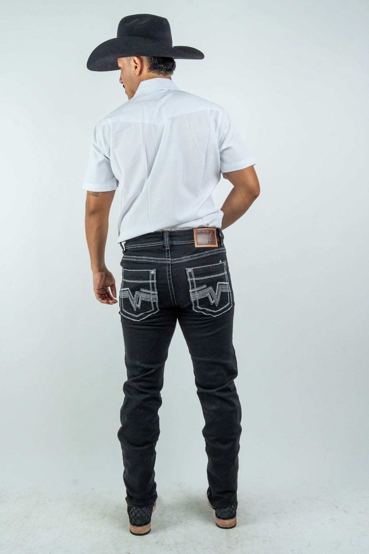 Men's Western Boot Cut Black Denim Jeans (RS-008) - Gomez Western Wear