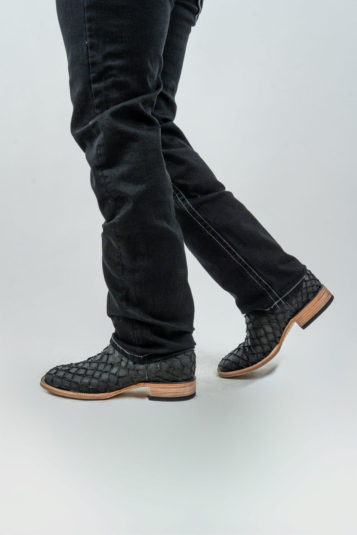 Men's Western Boot Cut Black Denim Jeans (RS-008) - Gomez Western Wear