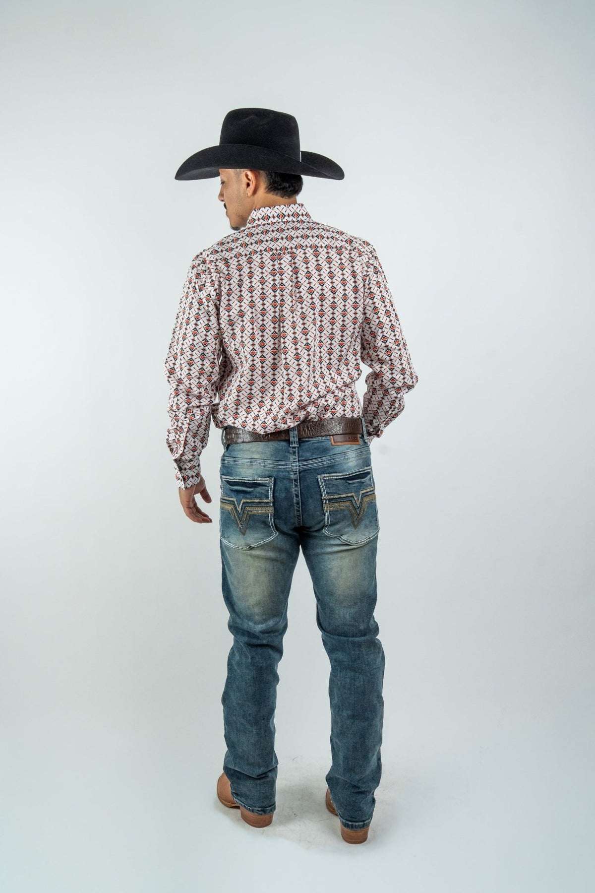 Men's Western Dark Blue Boot Cut Denim Jeans (RS-007) - Gomez Western Wear