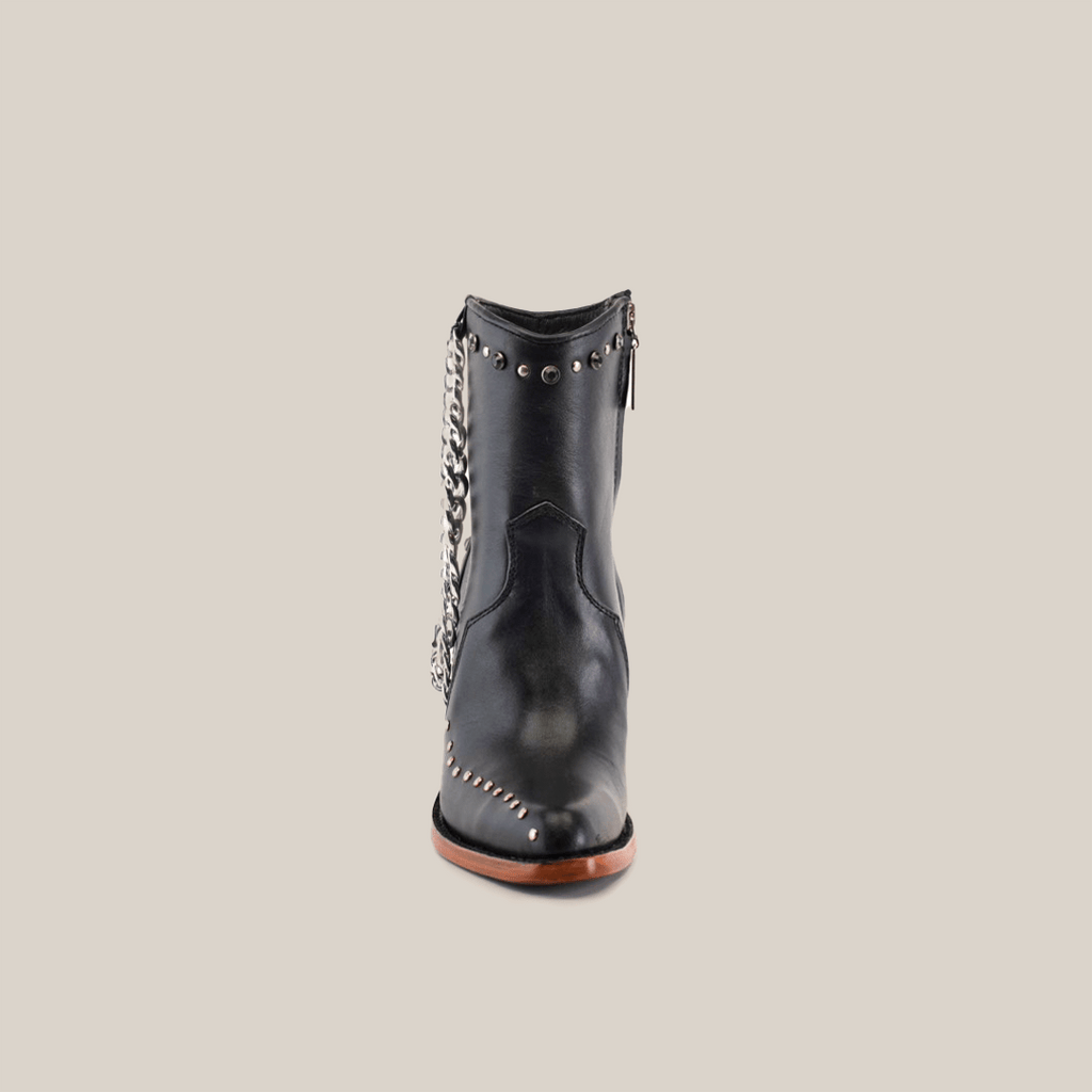 Milan Chains Bootie Black - J Toe - Gomez Western Wear