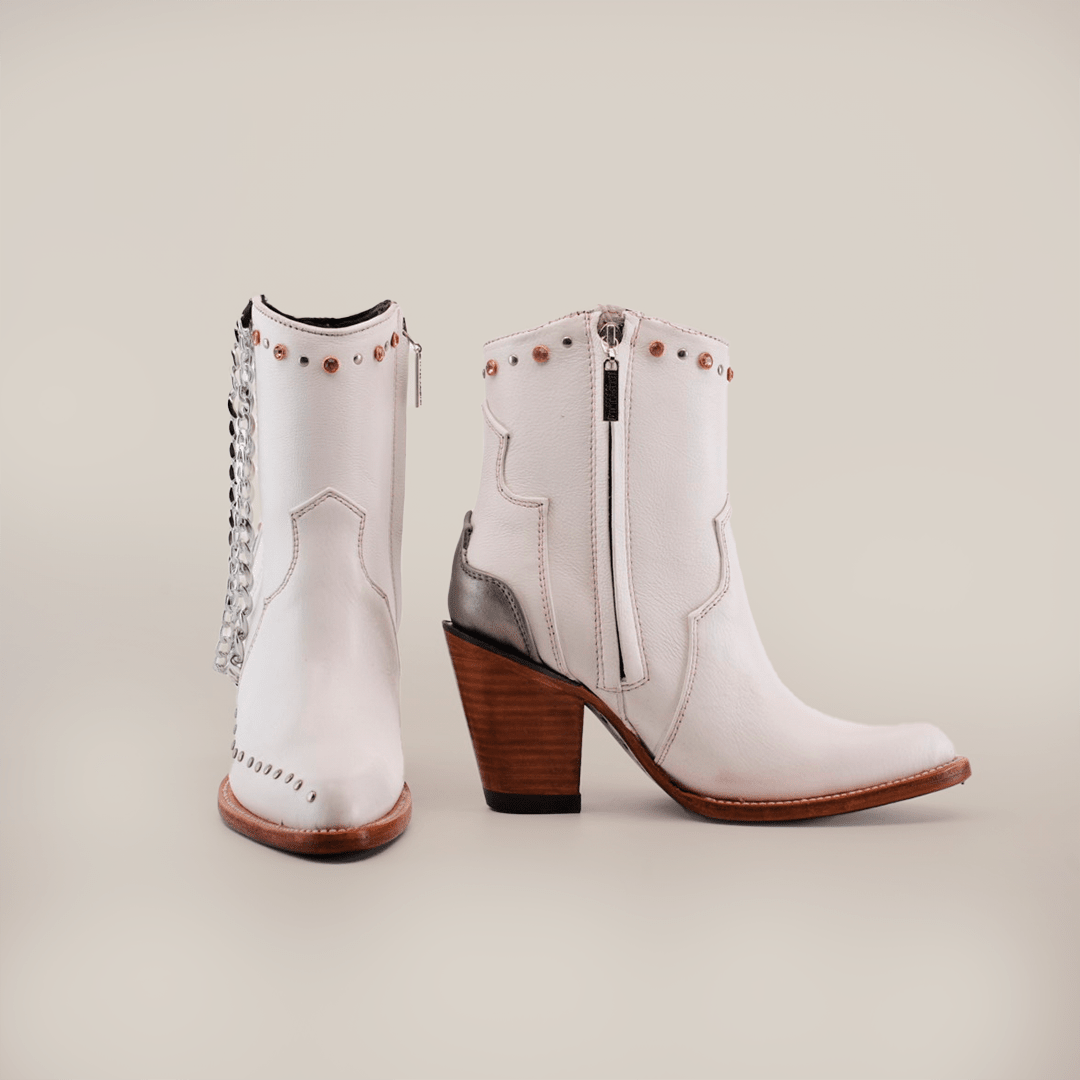 Milan Chains Bootie Frost White - J Toe - Gomez Western Wear