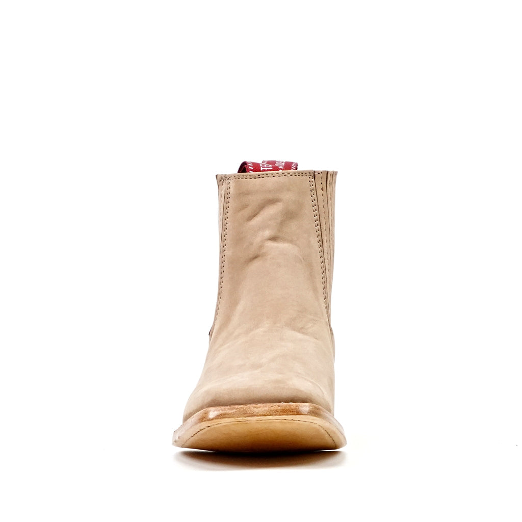 Nubuck Sand Ankle Boots - Square Toe (E1200) - Gomez Western Wear