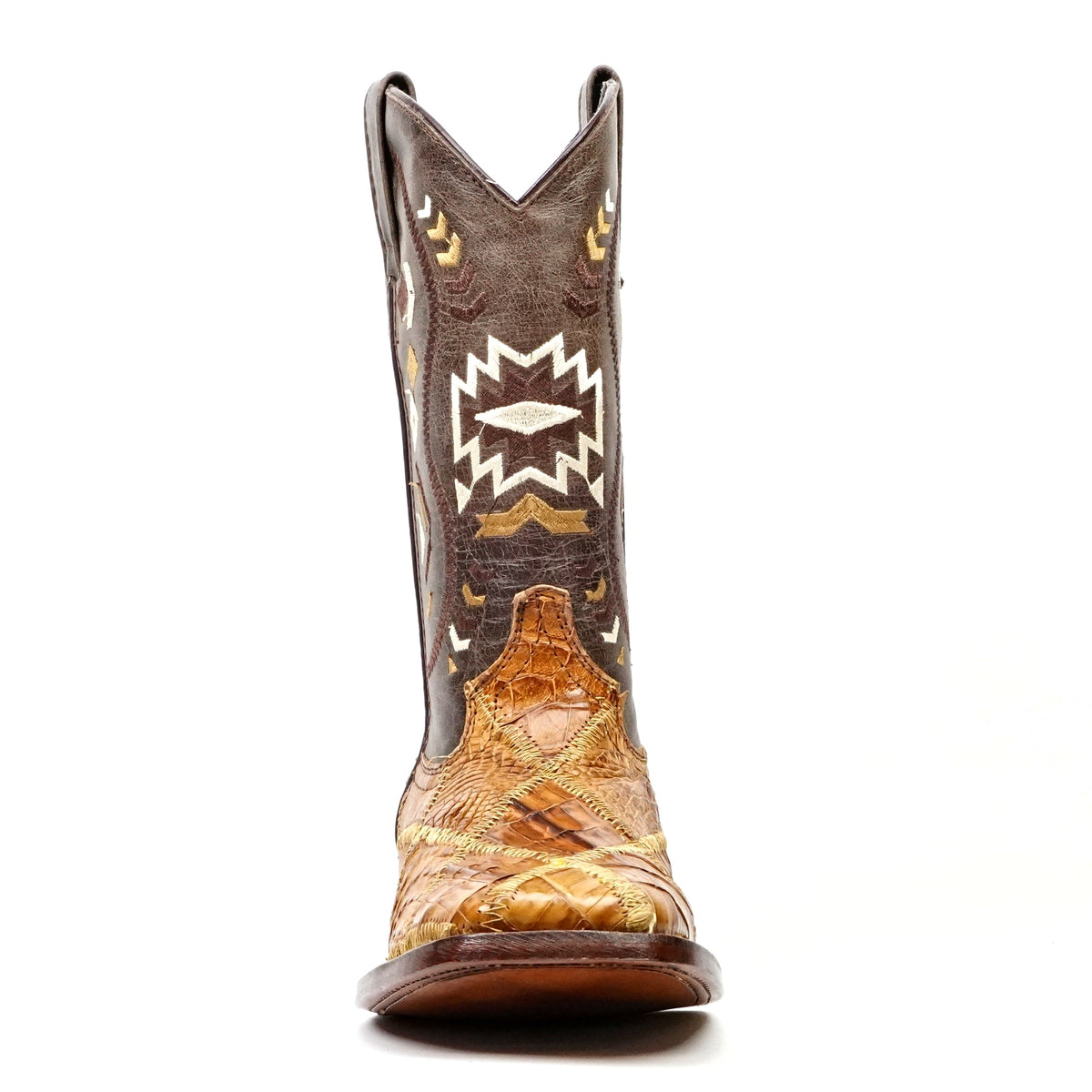 Orix Alligator Patchwork Boots (Youth) - Square Toe (R003) - Gomez Western Wear