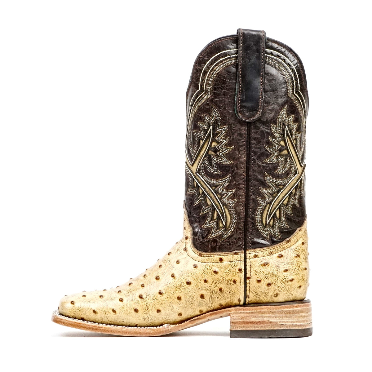 Ostrich Orix Cowboy Boots - Embossed Leather - Square Toe (E424) - Gomez Western Wear