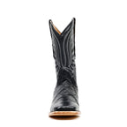 Pirarucu Black Boots - Embossed Leather - Square Toe (E687) - Gomez Western Wear