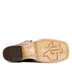 Pirarucu Chocolate Boots - Embossed Leather - Square Toe (E687) - Gomez Western Wear
