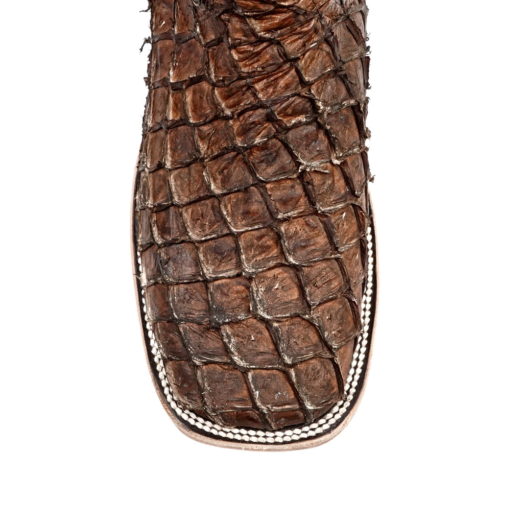 Pirarucu Fish Boots - Brown - Square Toe (PZ60 E.C.) - Gomez Western Wear