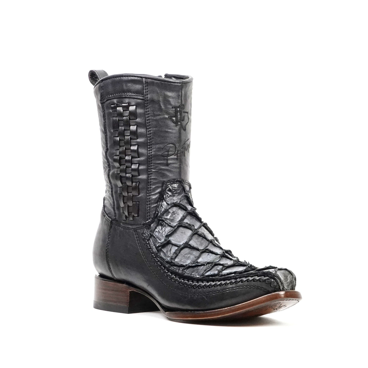 Pirarucu Fish Newspaper Short Boots - Narrow Square Toe - Gomez Western Wear