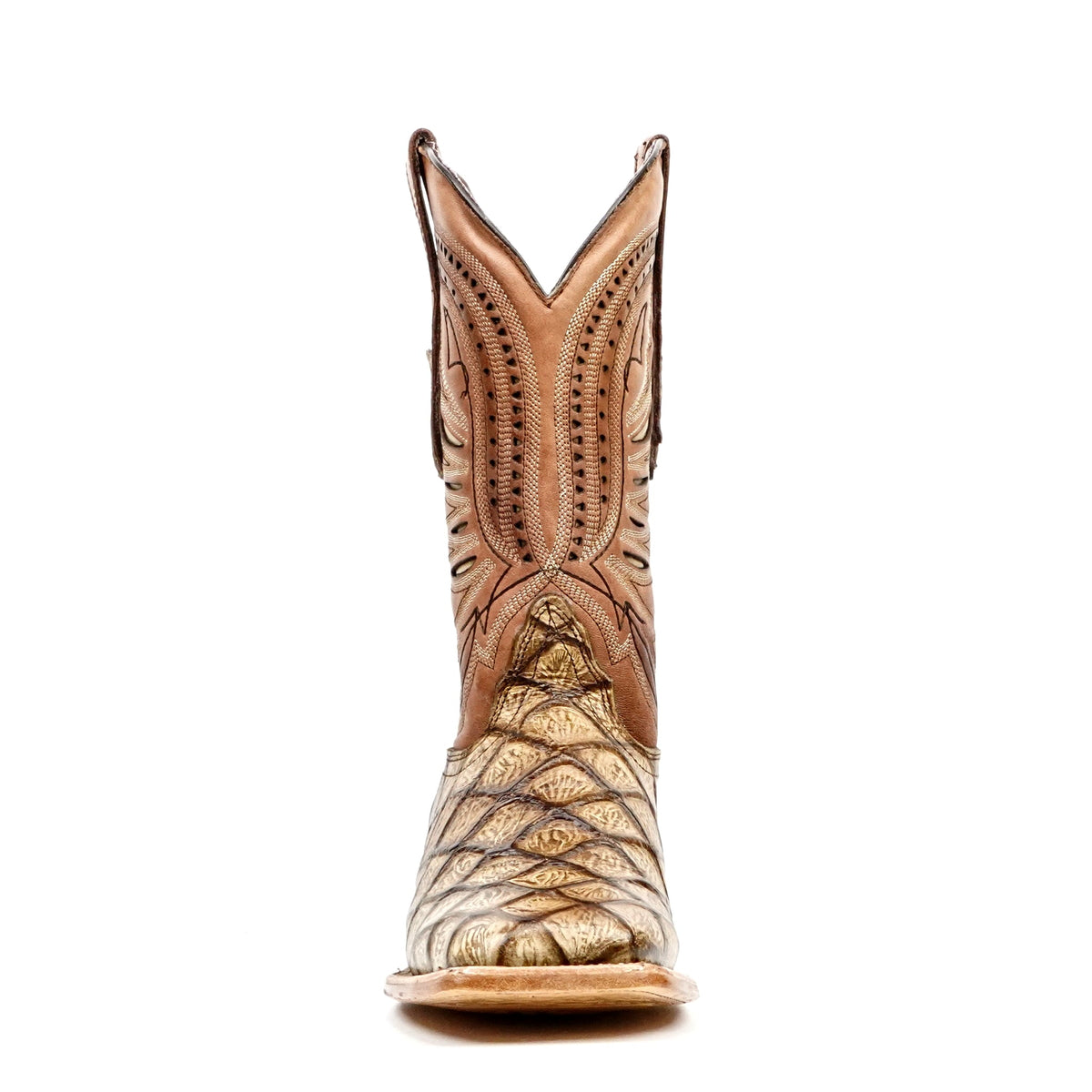 Pirarucu Orix Boots - Embossed Leather - Square Toe (E687) - Gomez Western Wear