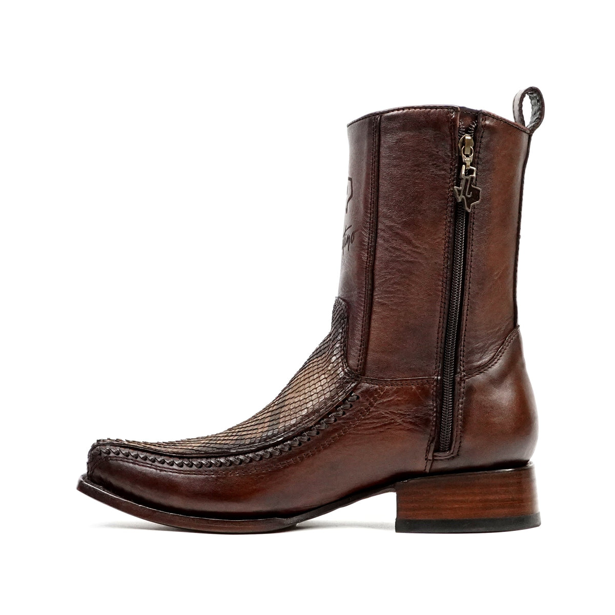 Platinum Python Tamarind Short Boots - Narrow Square Toe - Gomez Western Wear
