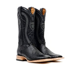 Python Black Boots - Embossed Leather - Square Toe (E913) - Gomez Western Wear
