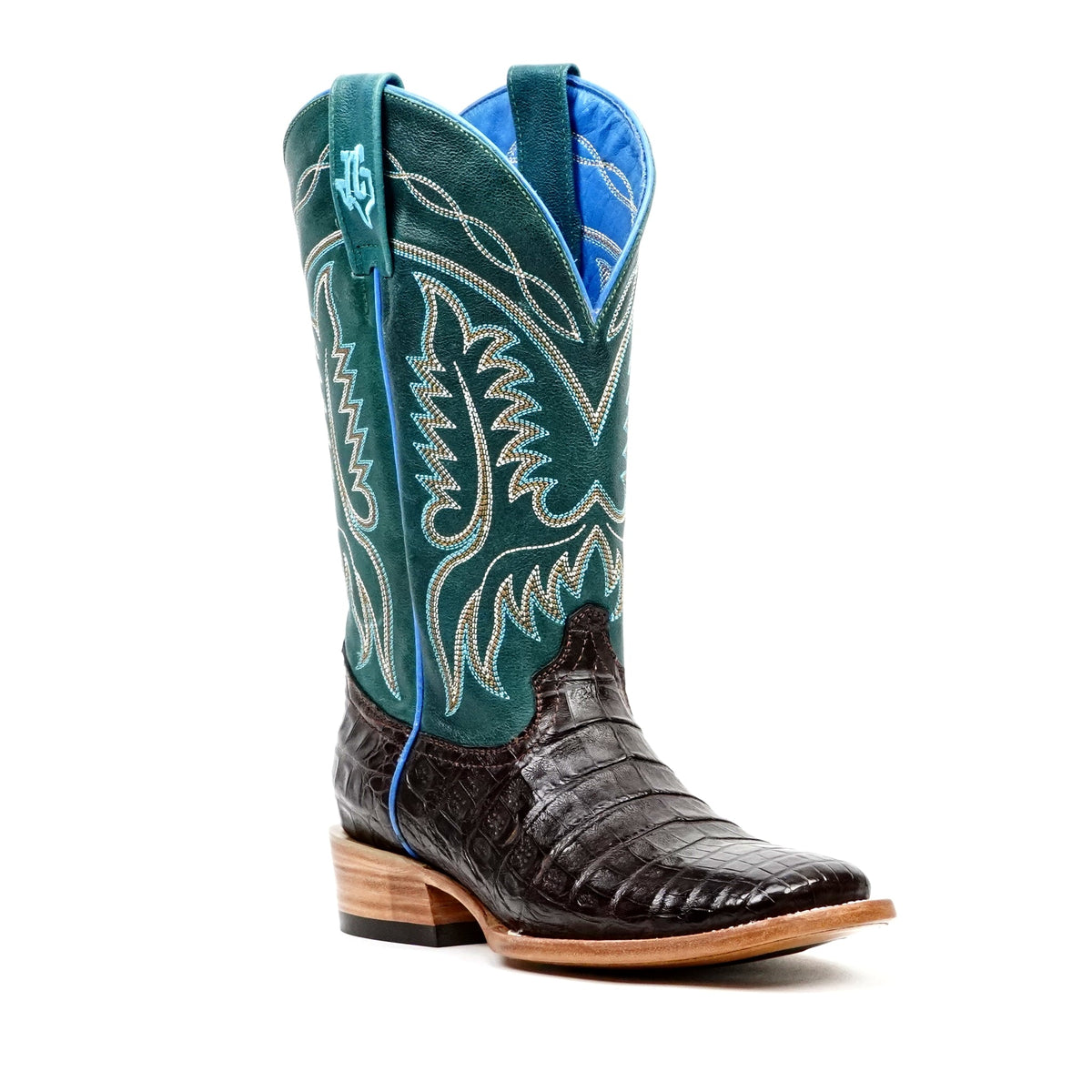Ranger Caiman Belly Boots - Brown - Square Toe - Gomez Western Wear
