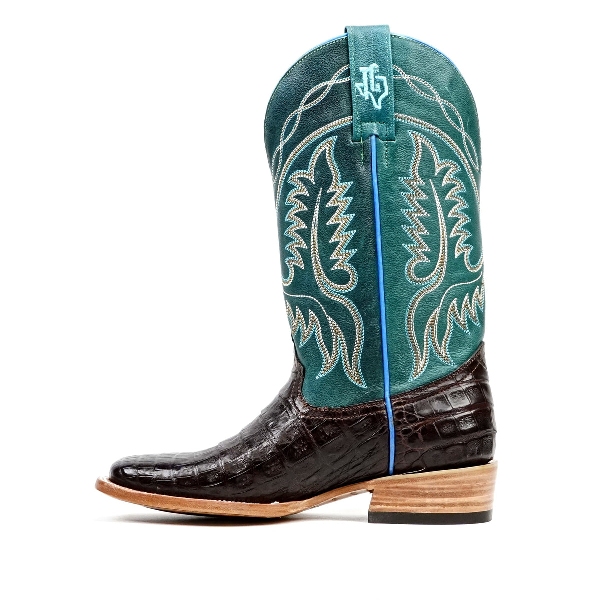 Ranger Caiman Belly Boots - Brown - Square Toe - Gomez Western Wear
