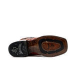 Ranger Caiman Hornback Boots - Brandy - Square Toe - Gomez Western Wear