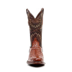 Rhodes Caiman Hornback Boots - Brandy - Round Toe (LM220) - Gomez Western Wear
