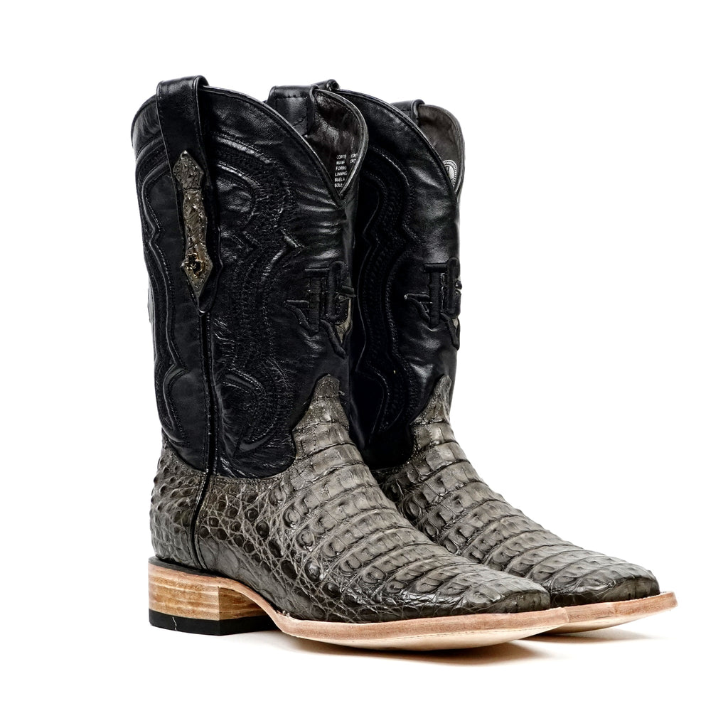 Rhodes Caiman Hornback Boots - Serpentine - Square Toe (LM10) - Gomez Western Wear
