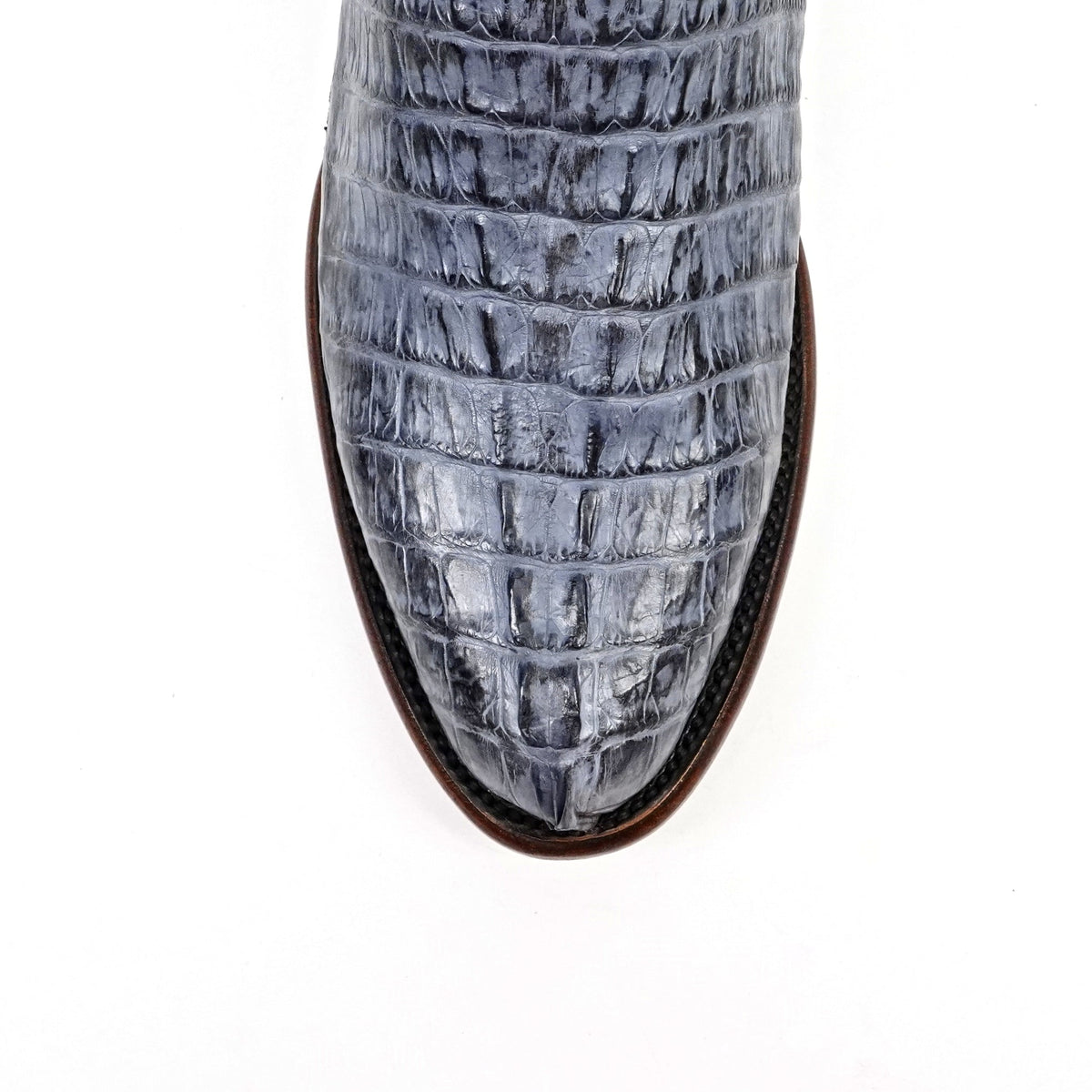 Rhodes Caiman Tail Boots - Denim Blue - Roper Toe - Gomez Western Wear