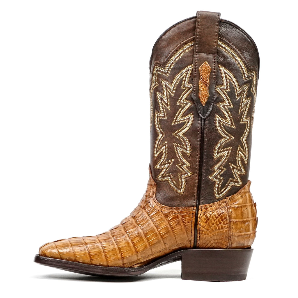 Rhodes Caiman Tail Boots - Honey - Cutter Toe - Gomez Western Wear