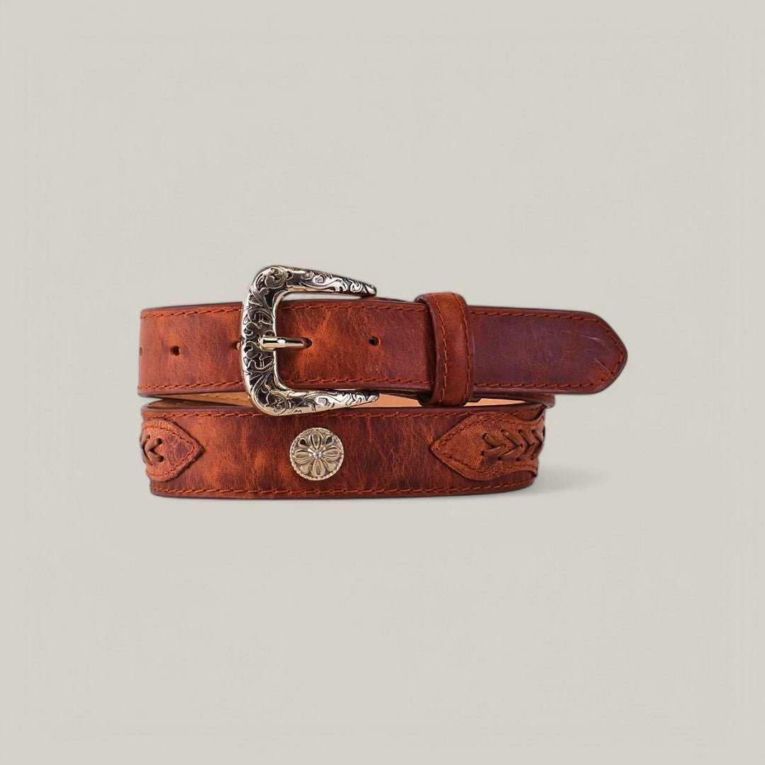 Siberia Cogñac Belt - Roller Buckle - Gomez Western Wear