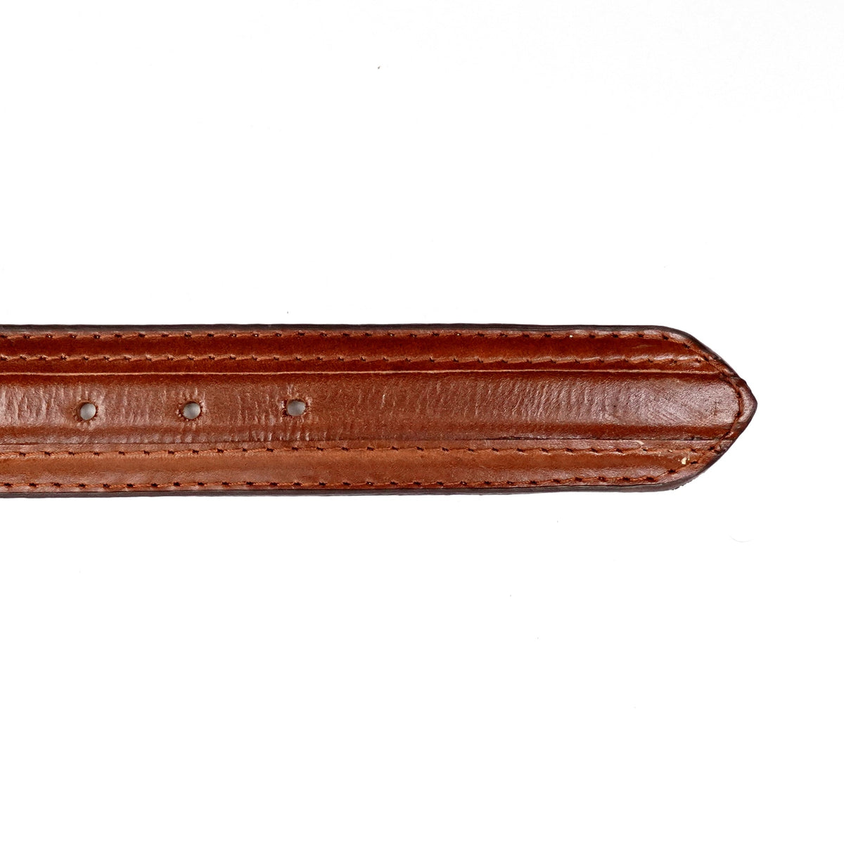 Solid Cognac Leather Belt (C-V4601) - Gomez Western Wear