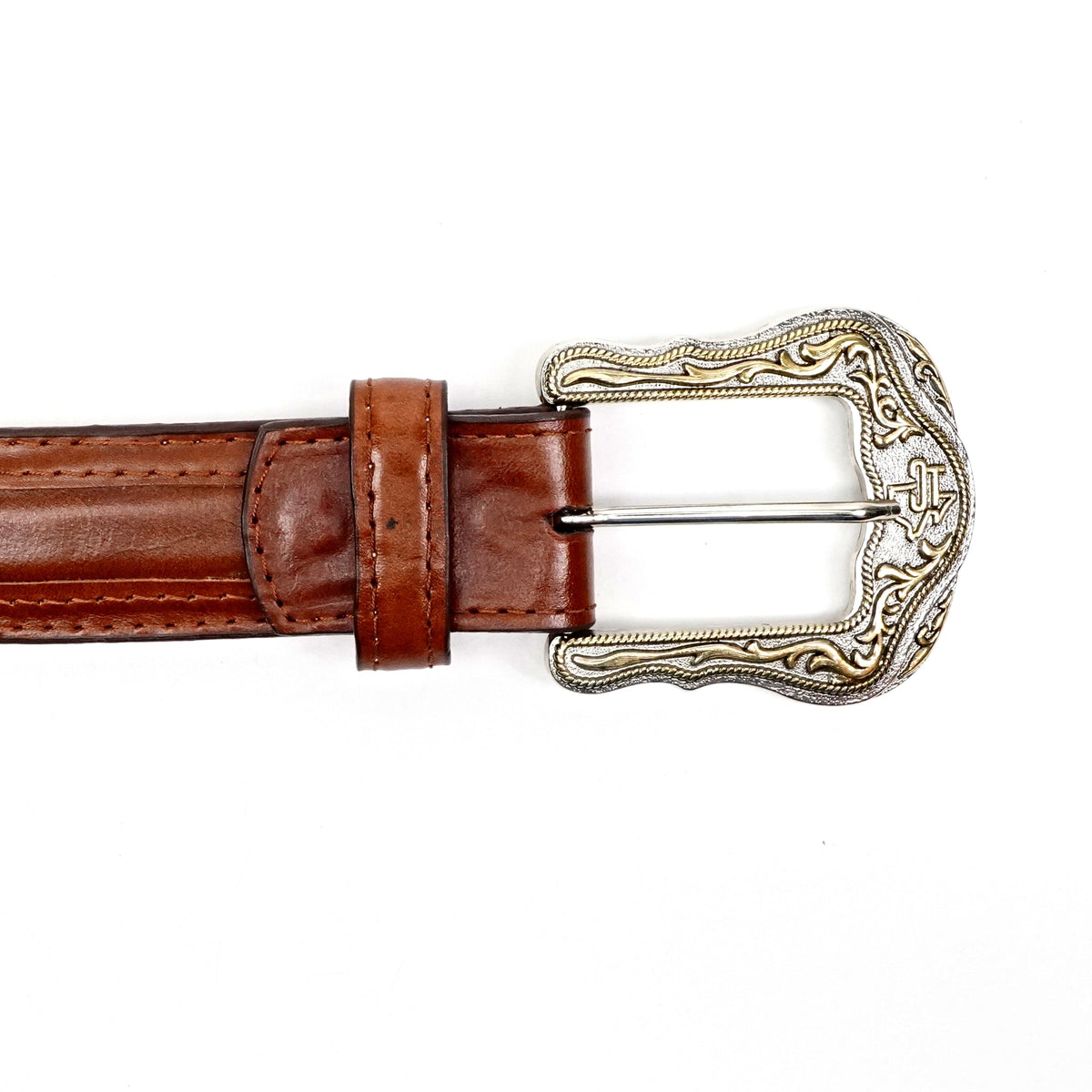 Solid Cognac Leather Belt (C-V4601) - Gomez Western Wear