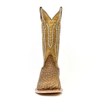 Tan Bullhide Boots - Square Toe (E960) - Gomez Western Wear