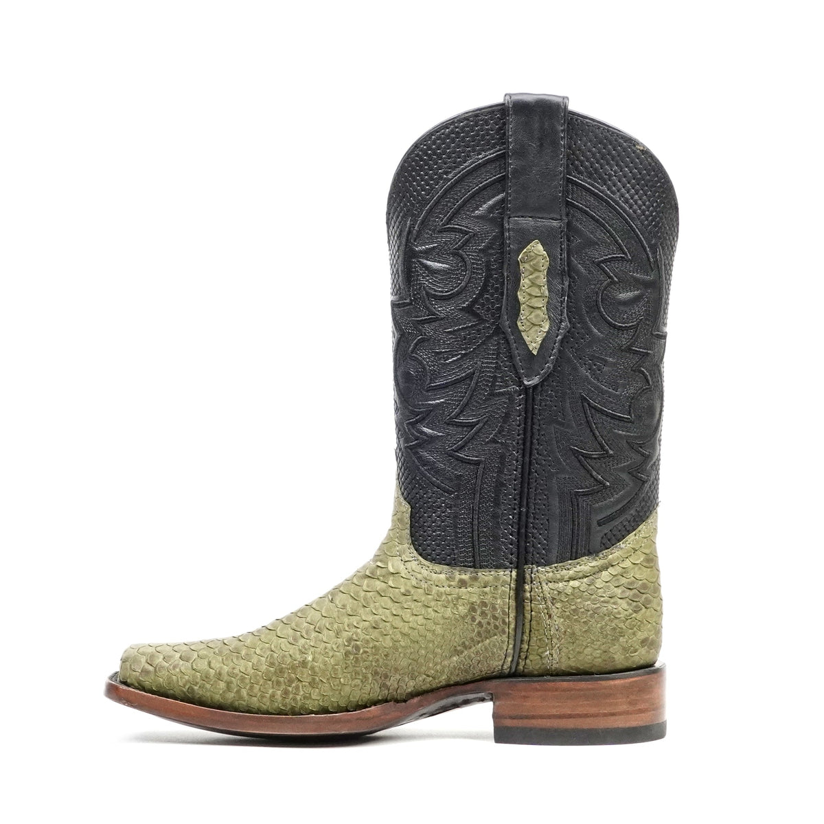 Tanner Python Boots - Jungle Green - Rodeo Toe (PN100) - Gomez Western Wear