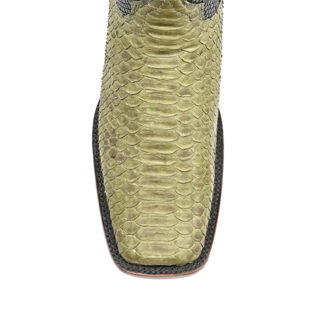 Tanner Python Boots - Jungle Green - Rodeo Toe (PN100) - Gomez Western Wear