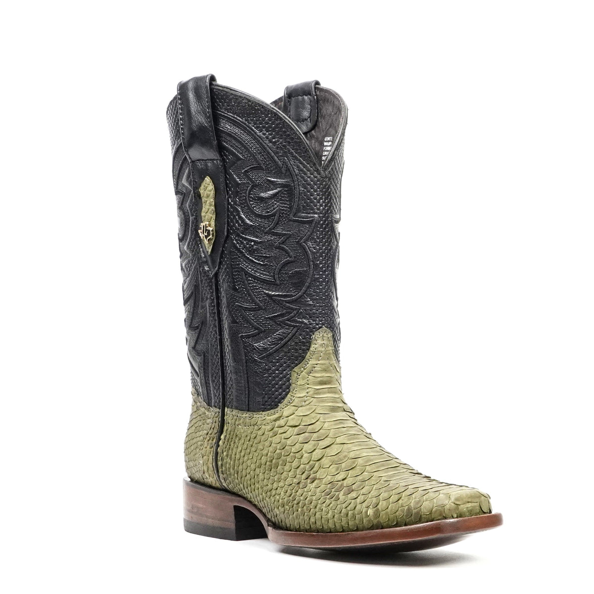 Tanner Python Boots - Jungle Green - Rodeo Toe (PN100) - Gomez Western Wear
