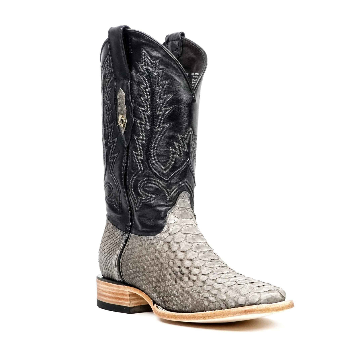 Tanner Python Boots - Matte Gray - Square Toe (PN30) - Gomez Western Wear