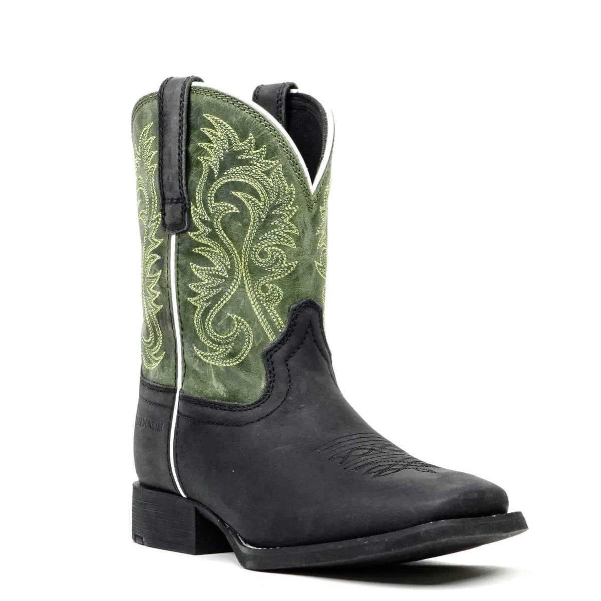 Texas Country Black Leather Boots - Slip-Resistant Sole - Square Toe (TCK008) - Gomez Western Wear