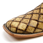 Texas Country Bota Res Hombre Pirarucu Orix Boots - Embossed Leather - Square Toe (E687)