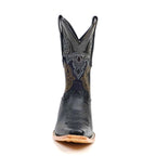 Texas Country Bota Res Hombre Rush Black Cowboy Boots - Snip Toe (E905)