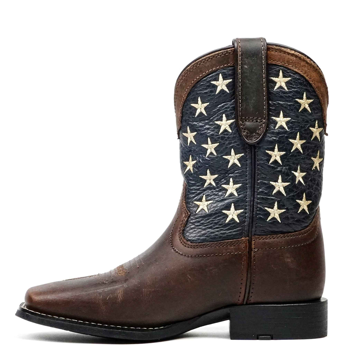 Texas Country Brown Leather Boots - Slip-Resistant Sole - Square Toe (TCK002) - Gomez Western Wear