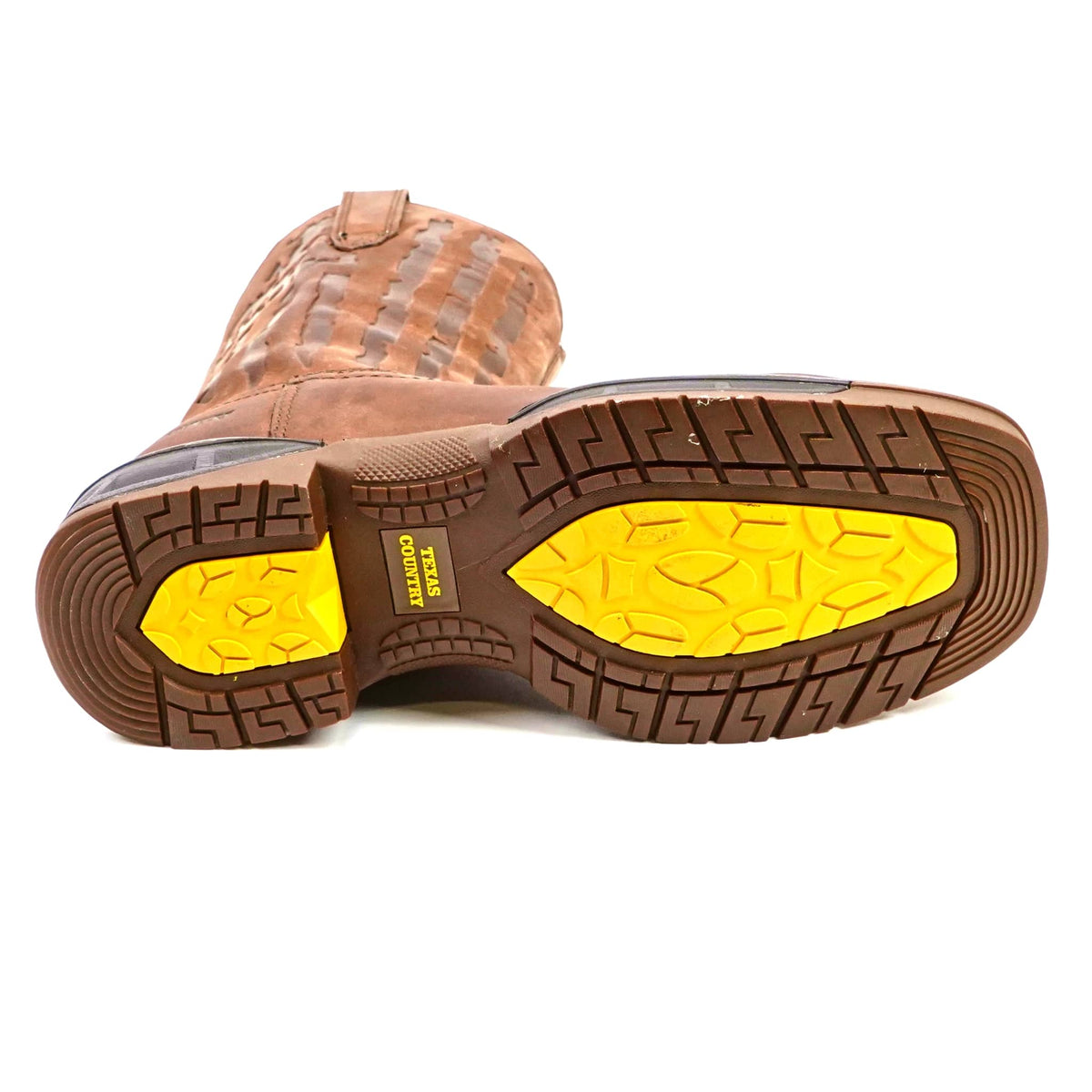 Texas Country - Chocolate Brown Work Boot - Soft Toe (TC005) - Gomez Western Wear