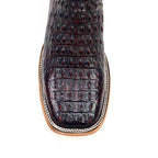 Texas Country Exotic Boots Texas Country Rhodes Nile Crocodile Hornback Boots - Black Cherry - Square Toe (LM10)