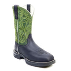 Texas Country - Green & Black Work Boots - Composite Toe (TC008) - Gomez Western Wear