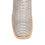 Texas Country Mens Diamond Collection Braxton Python Boots - Matte Gray - Square Toe