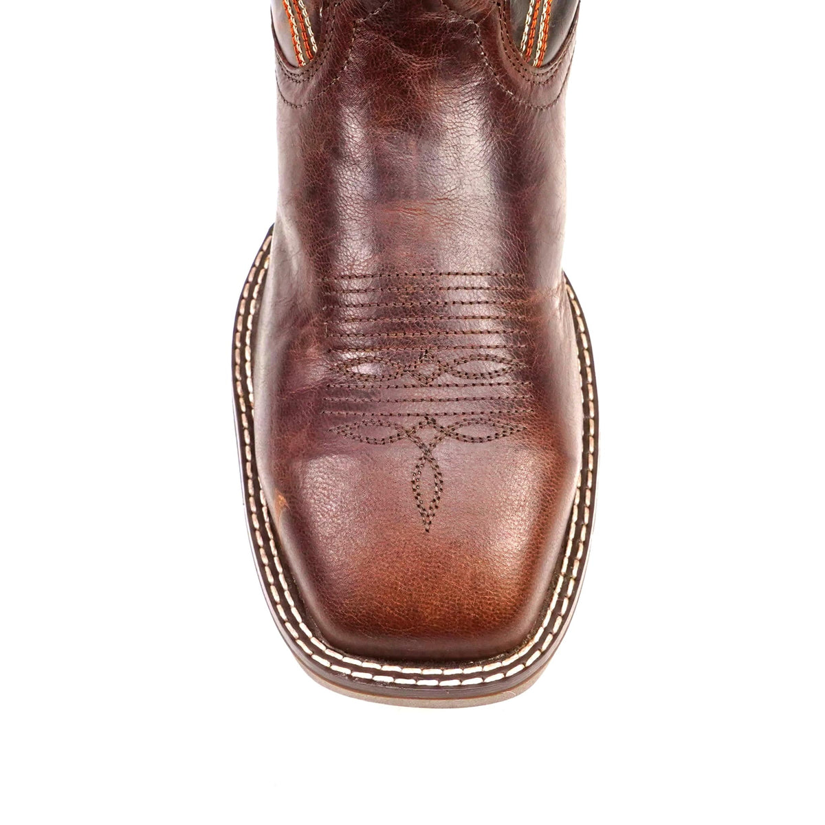 Texas Country - Orange &amp; Brown Work Boots - Composite Toe (TC009) - Gomez Western Wear