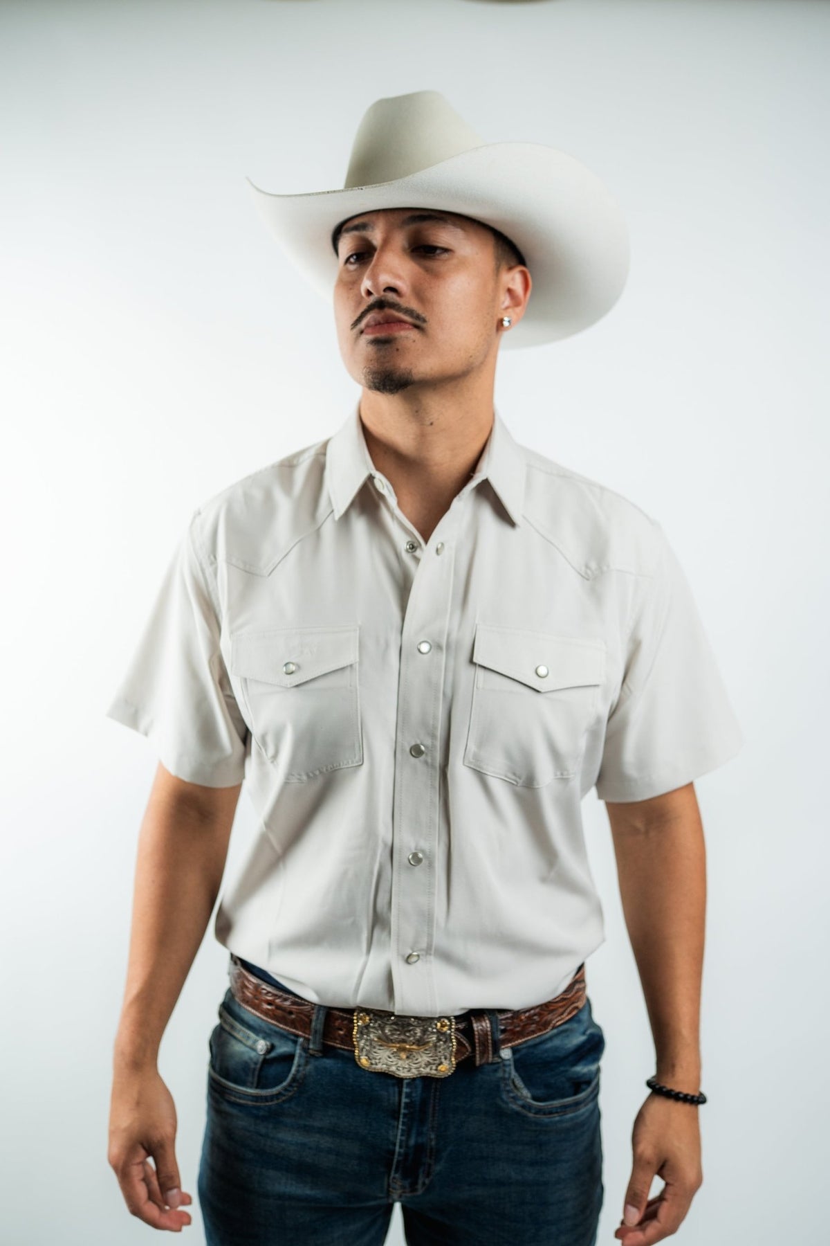Texas Country - Solid Sand Pearl Snap Short Sleeve Shirt (RT102S/T) - Gomez Western Wear