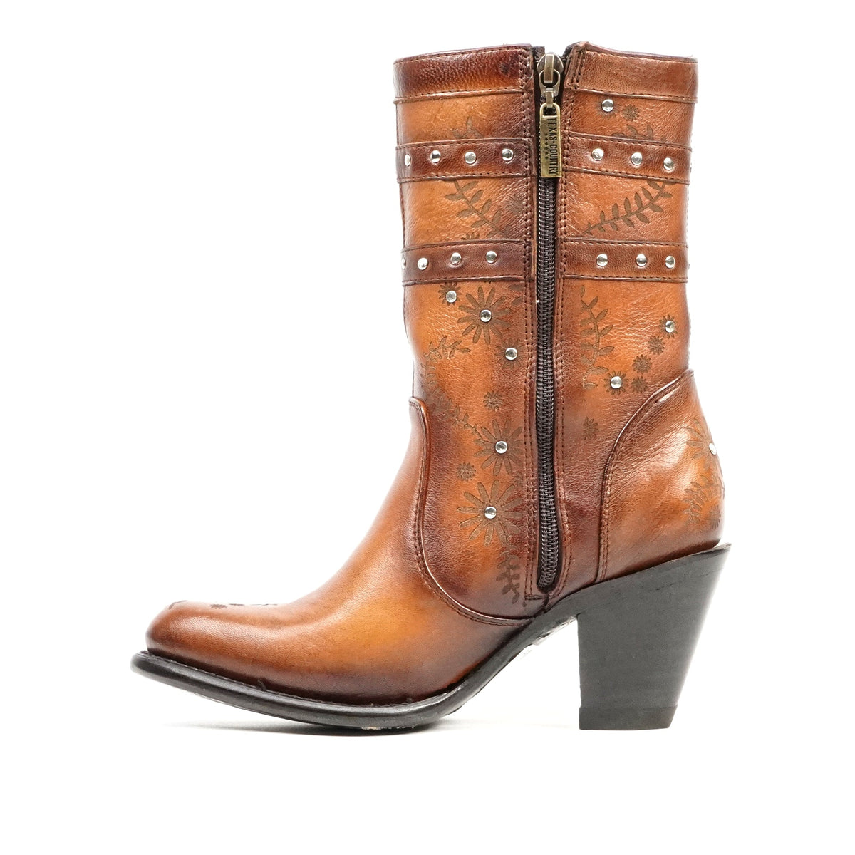 Valentina Burnt Orange Short Boots - J Toe - Gomez Western Wear