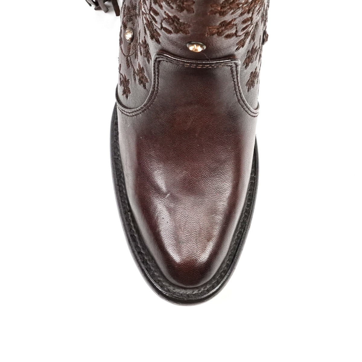 Valentina Chocolate Brown Booties - J Toe - Gomez Western Wear
